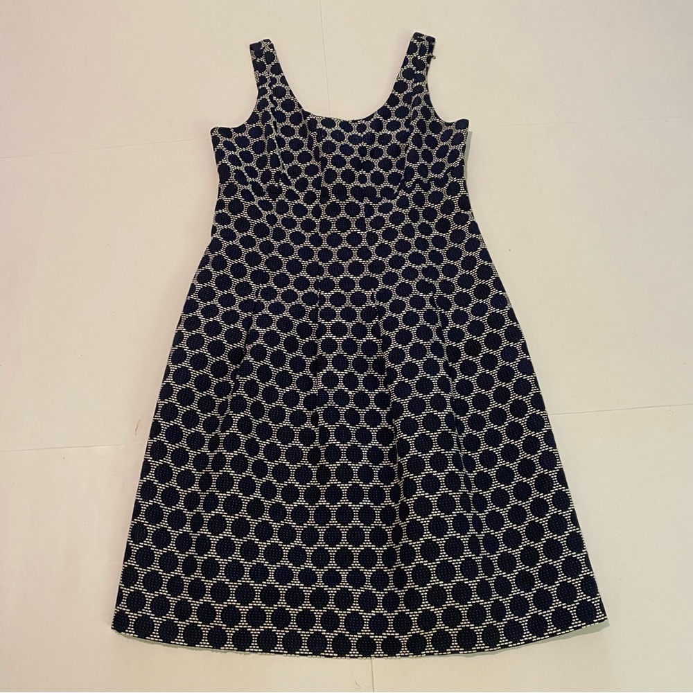 Jones New York blue & white polka dot dress, size 10